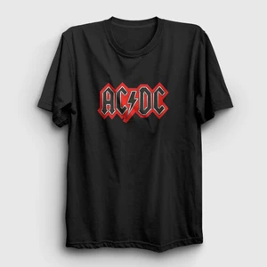 Unisex Siyah Red Black AC/DC T-Shirt