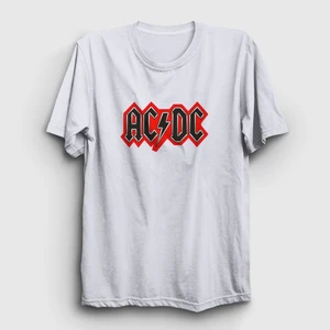 Unisex Beyaz Red Black AC/DC T-Shirt