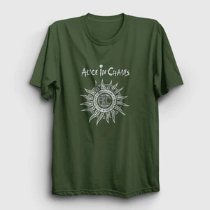 Unisex Haki Gray Alice In Chains T-Shirt