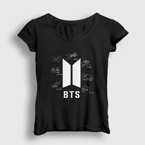 Kadın Siyah Signs Bts T-Shirt