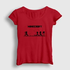 Kadın Kırmızı Arrows Minecraft T-Shirt