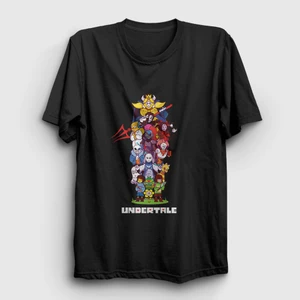 Unisex Siyah All Undertale T-Shirt
