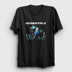 Unisex Siyah Bones Undertale T-Shirt