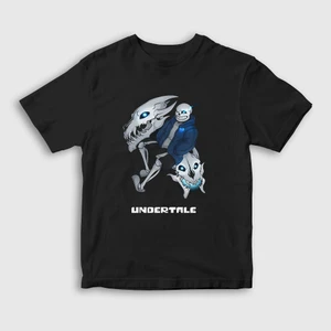 Unisex Çocuk Siyah Gaster Blaster Undertale T-Shirt