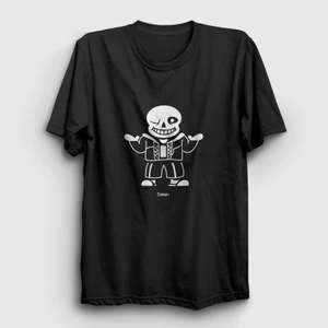 Unisex Siyah Sans Undertale T-Shirt