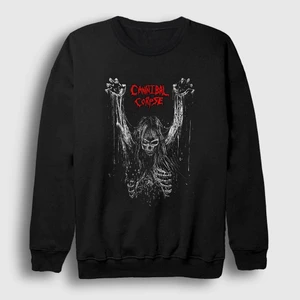 Unisex Siyah Skeleton Cannibal Corpse Sweatshirt