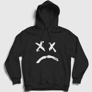 Unisex Siyah Sad Face Lil Peep Kapüşonlu Sweatshirt