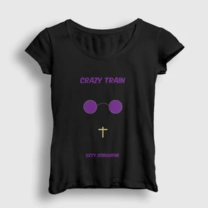 Kadın Siyah Crazy Train Ozzy Osbourne T-Shirt