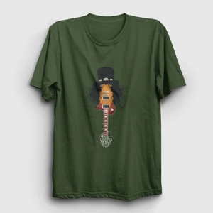 Unisex Haki Guitar Guns N' Roses Slash T-Shirt
