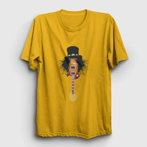 Unisex Sarı Guitar Guns N' Roses Slash T-Shirt