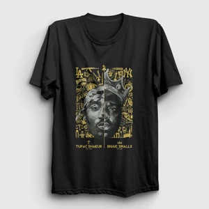 Unisex Siyah Biggie Smalls Tupac Shakur T-Shirt