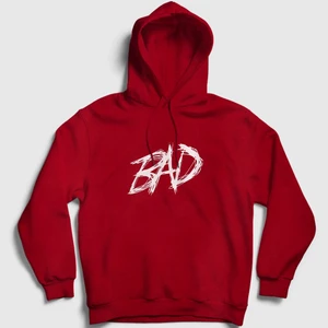 Unisex Kırmızı Bad XXXTentacion Kapüşonlu Sweatshirt