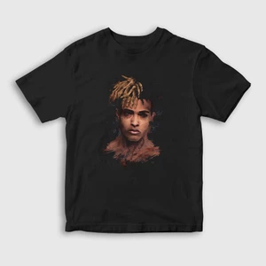 Unisex Çocuk Siyah Face XXXTentacion T-Shirt
