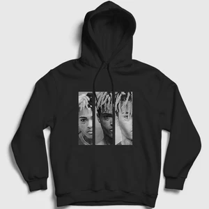 Unisex Siyah Three XXXTentacion Kapüşonlu Sweatshirt