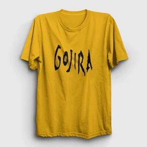 Unisex Sarı Logo Gojira T-Shirt