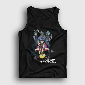 Unisex Siyah Band Gorillaz Atlet