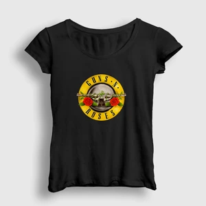 Kadın Siyah Logo Guns N' Roses T-Shirt