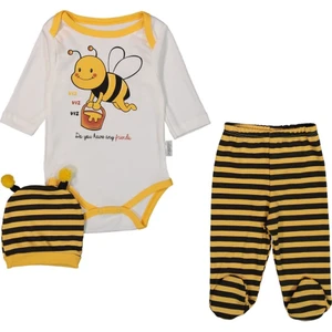 Arılı 3 - 6 Ay Çıtçıtlı Body 3'lü Bebek Takım