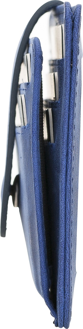 PLM Bouletta BLW019 Slim Çok Bölmeli Unisex Deri Kartlık G21 Saks Mavi görsel 4