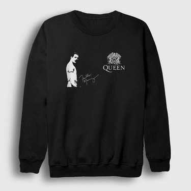 Presmono Unisex Siyah İmza Queen Freddie Mercury Sweatshirt Fiyatı