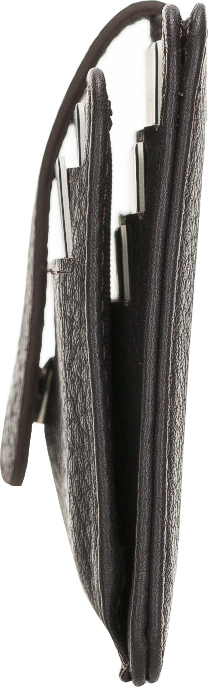 PLM Bouletta BLW019 Slim Çok Bölmeli Unisex Deri Kartlık FL18 Kahve görsel 4