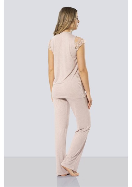 Kadın Pudra Lohusa Pijama Takımı -3294 modelleri