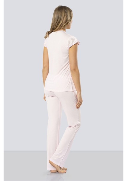 3199 Kadın Dantelli Lohusa Pijama Takımı -3199 modelleri