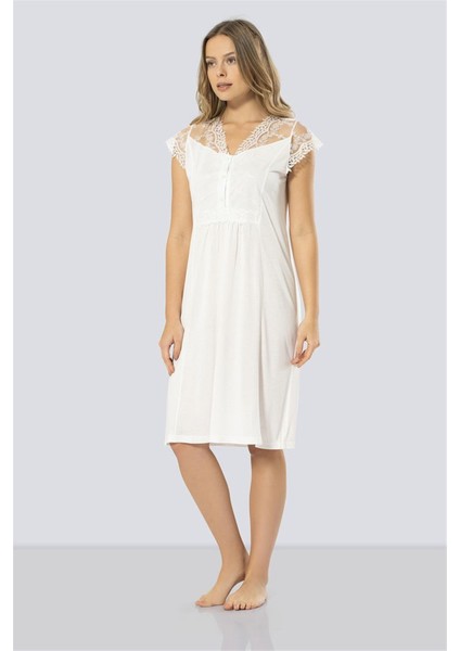 3296 Kadın Ekru Lohusa Gecelik -3296 fiyatları