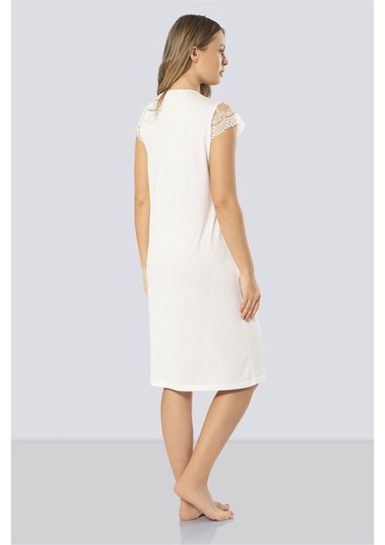 3296 Kadın Ekru Lohusa Gecelik -3296 fırsatları