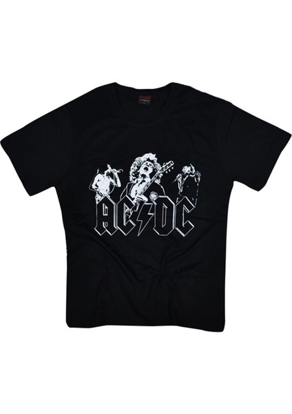 fame Ac-Dc Baskılı T-Shirt