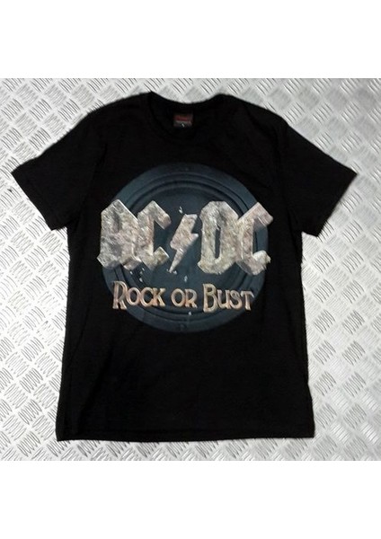 fame Ac-Dc Çift Baskılı T-Shirt
