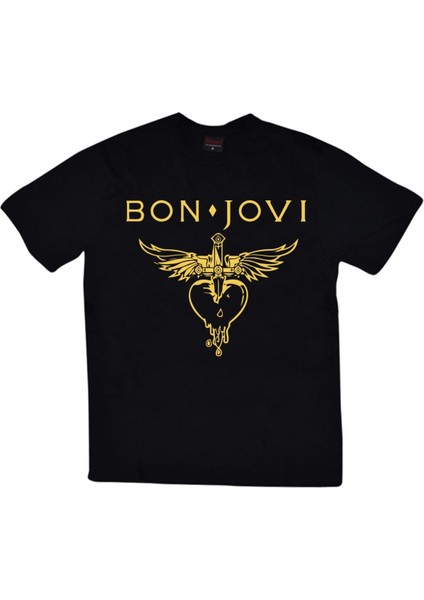 fame Bon Jovi Baskılı T-Shirt