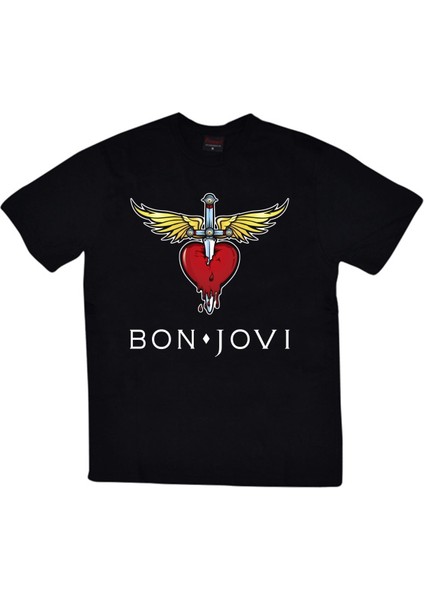 fame Bon Jovi Baskılı T-Shirt