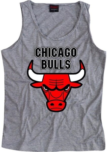 fame Chicago Bulls Baskılı Sıfır Kol T-Shirt