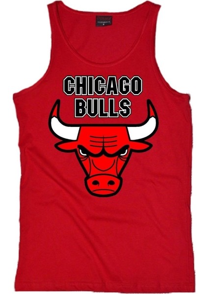 fame Chicago Bulls Baskılı Sıfır Kol T-Shirt