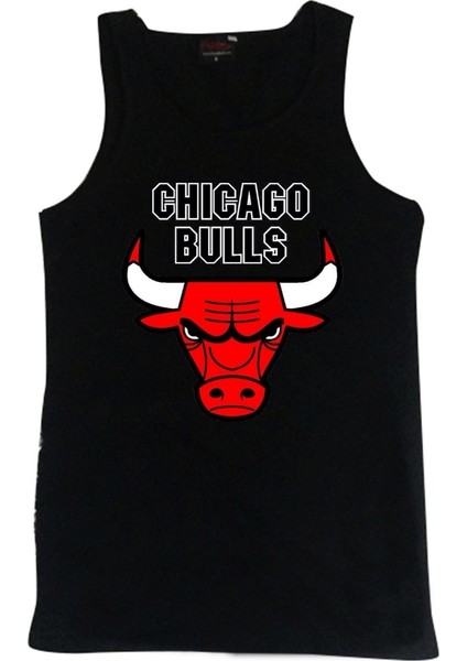 fame Chicago Bulls Baskılı Sıfır Kol T-Shirt