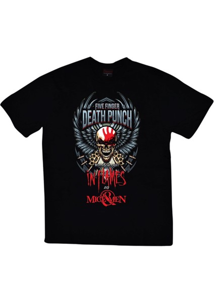 fame Five Finger Death Punch Baskılı T-Shirt