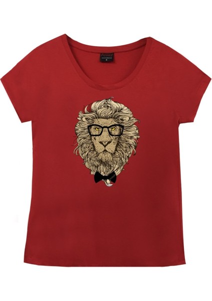 fame Gözlüklü Aslan Baskılı Body