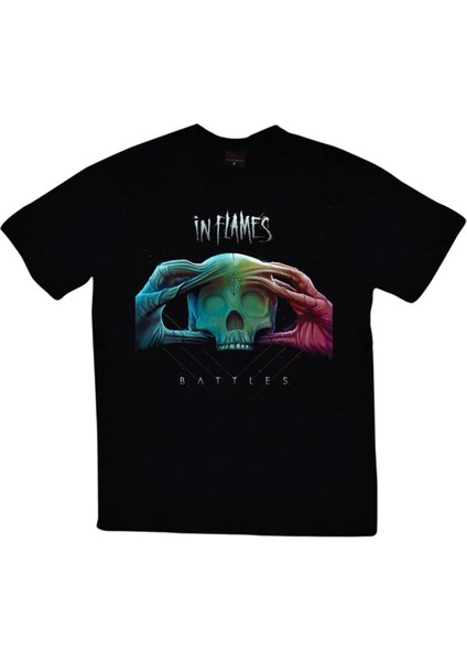 fame In Flames Baskılı T-Shirt