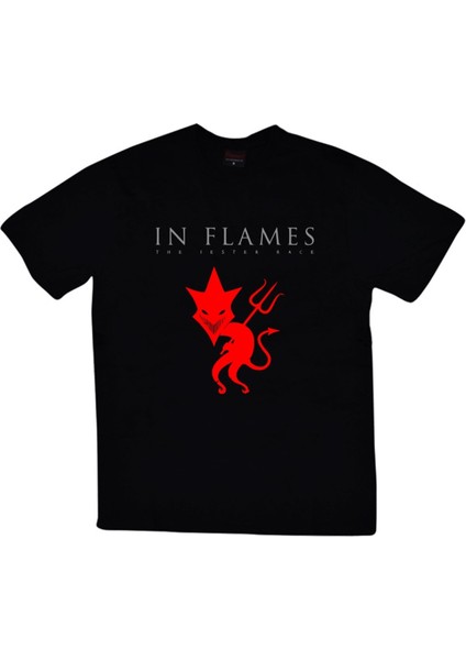 fame In Flames Baskılı T-Shirt