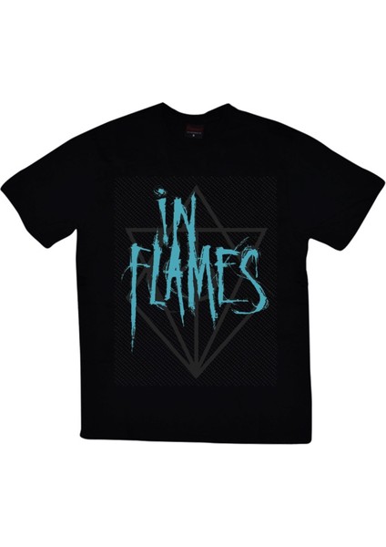fame In Flames Baskılı T-Shirt