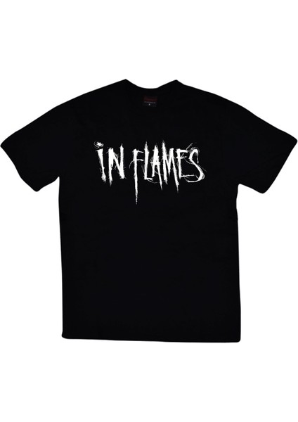 fame In Flames Baskılı T-Shirt