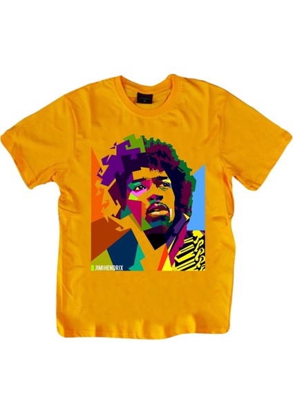 fame Jimi Hendrix Baskılı T-Shirt