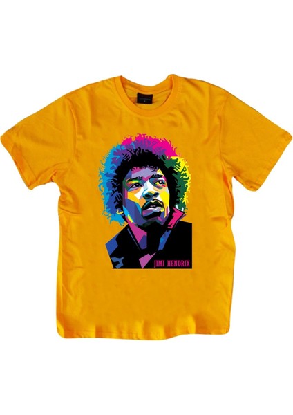 fame Jimi Hendrix Baskılı T-Shirt