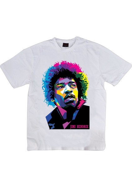 fame Jimi Hendrix Baskılı T-Shirt