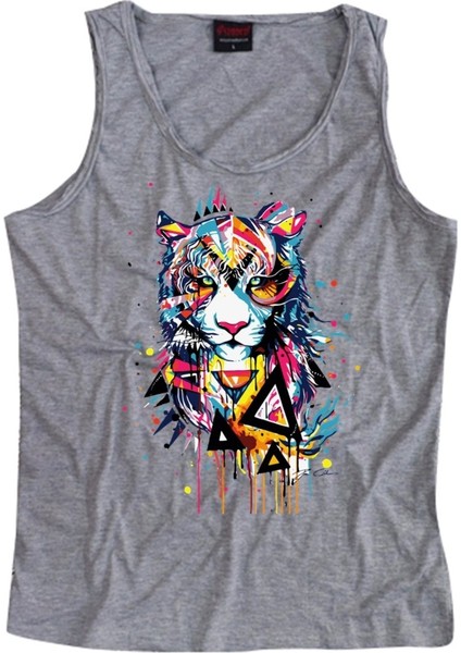 fame Kaplan Baskılı Sıfır Kol T-Shirt