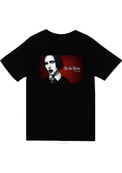fame Marilyn Manson Baskılı T-Shirt