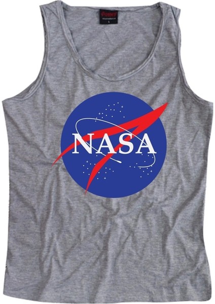 fame Nasa Baskılı Sıfır Kol T-Shirt