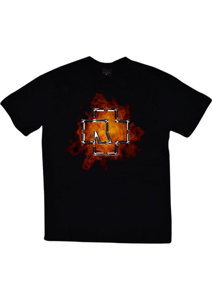 fame Rammstein Baskılı T-Shirt