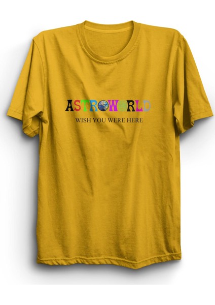 fame Travis Scott Astroworld Baskılı T-Shirt